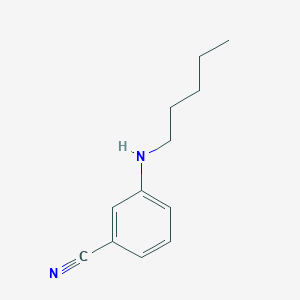 molecular formula C12H16N2 B13267038 3-(Pentylamino)benzonitrile 
