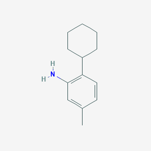 molecular formula C13H19N B13267058 2-Cyclohexyl-5-methylaniline 