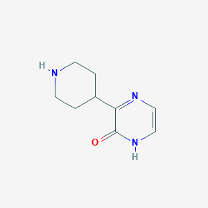 molecular formula C9H13N3O B13267076 3-(Piperidin-4-yl)pyrazin-2-ol 