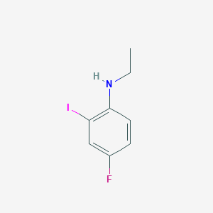 molecular formula C8H9FIN B13267083 N-ethyl-4-fluoro-2-iodoaniline 