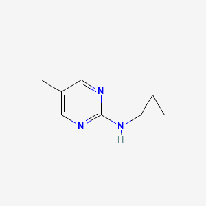 molecular formula C8H11N3 B13267126 N-cyclopropyl-5-methylpyrimidin-2-amine 