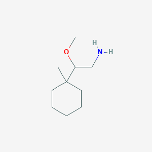 molecular formula C10H21NO B13267159 2-Methoxy-2-(1-methylcyclohexyl)ethan-1-amine 