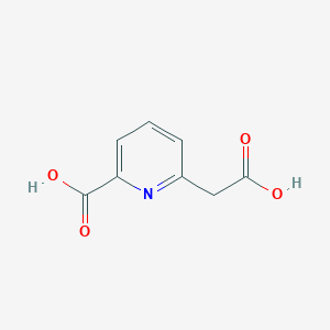 molecular formula C8H7NO4 B13267176 6-(Carboxymethyl)pyridine-2-carboxylic acid 