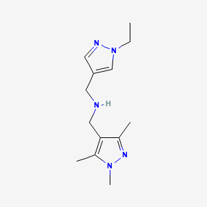 molecular formula C13H21N5 B1326718 N-[(1-ethyl-1H-pyrazol-4-yl)methyl]-N-[(1,3,5-trimethyl-1H-pyrazol-4-yl)methyl]amine CAS No. 942852-87-1