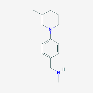 molecular formula C14H22N2 B1326719 N-methyl-N-[4-(3-methylpiperidin-1-yl)benzyl]amine 