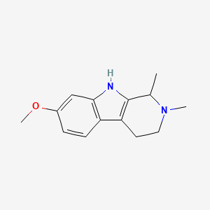 molecular formula C14H18N2O B13267190 7-Methoxy-1,2-dimethyl-1H,2H,3H,4H,9H-pyrido[3,4-B]indole CAS No. 837-75-2