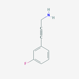 molecular formula C9H8FN B13267192 3-(3-Fluorophenyl)prop-2-yn-1-amine 
