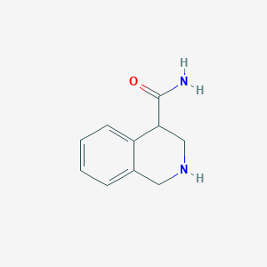 molecular formula C10H12N2O B13267198 1,2,3,4-Tetrahydroisoquinoline-4-carboxamide 