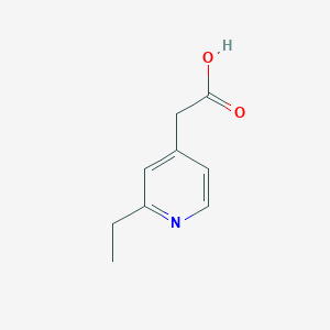 molecular formula C9H11NO2 B13267263 2-(2-Ethylpyridin-4-yl)acetic acid 