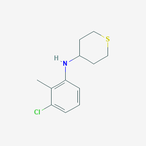 molecular formula C12H16ClNS B13267277 N-(3-chloro-2-methylphenyl)thian-4-amine 