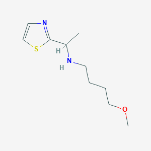 molecular formula C10H18N2OS B13267281 (4-Methoxybutyl)[1-(1,3-thiazol-2-yl)ethyl]amine 