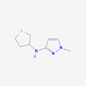 molecular formula C8H13N3S B13267329 1-methyl-N-(thiolan-3-yl)-1H-pyrazol-3-amine 