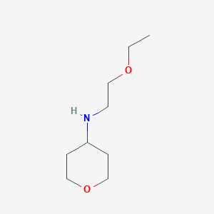 molecular formula C9H19NO2 B13267334 N-(2-ethoxyethyl)oxan-4-amine 