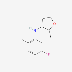molecular formula C12H16FNO B13267337 N-(5-Fluoro-2-methylphenyl)-2-methyloxolan-3-amine 