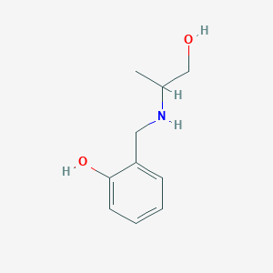 molecular formula C10H15NO2 B13267358 2-{[(1-Hydroxypropan-2-yl)amino]methyl}phenol 
