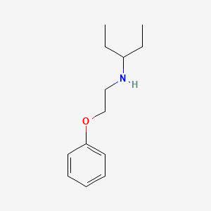 molecular formula C13H21NO B13267360 (Pentan-3-yl)(2-phenoxyethyl)amine 