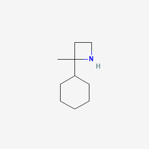 molecular formula C10H19N B13267370 2-Cyclohexyl-2-methylazetidine 