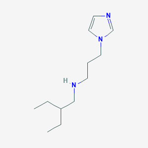 molecular formula C12H23N3 B13267377 (2-Ethylbutyl)[3-(1H-imidazol-1-yl)propyl]amine 