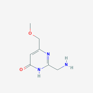 molecular formula C7H11N3O2 B13267395 2-(Aminomethyl)-6-(methoxymethyl)-3,4-dihydropyrimidin-4-one 