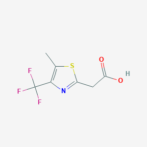 molecular formula C7H6F3NO2S B13267410 2-[5-Methyl-4-(trifluoromethyl)-1,3-thiazol-2-yl]acetic acid 