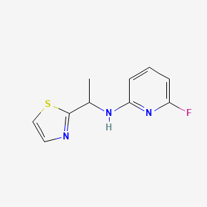molecular formula C10H10FN3S B13267411 6-fluoro-N-[1-(1,3-thiazol-2-yl)ethyl]pyridin-2-amine 