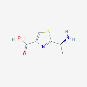 molecular formula C6H8N2O2S B13267432 2-[(1S)-1-aminoethyl]-1,3-thiazole-4-carboxylic acid 