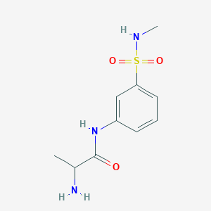 molecular formula C10H15N3O3S B13267436 2-amino-N-[3-(methylsulfamoyl)phenyl]propanamide 