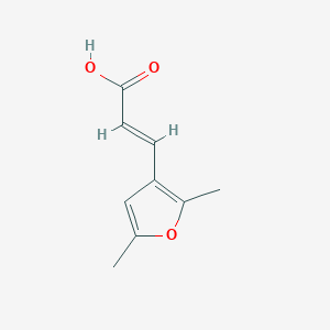 molecular formula C9H10O3 B13267467 (2E)-3-(2,5-Dimethylfuran-3-yl)prop-2-enoic acid 