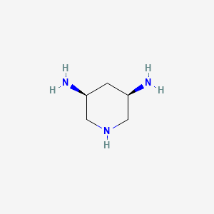 molecular formula C5H13N3 B13267470 (3S,5R)-piperidine-3,5-diamine 