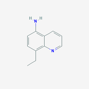 molecular formula C11H12N2 B13267471 8-Ethyl-5-quinolinamine 