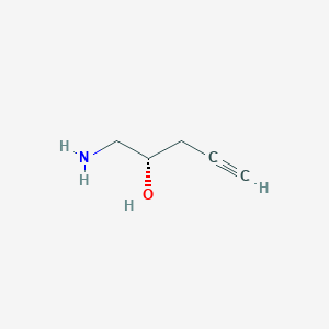 molecular formula C5H9NO B13267485 (2S)-1-Aminopent-4-yn-2-ol 