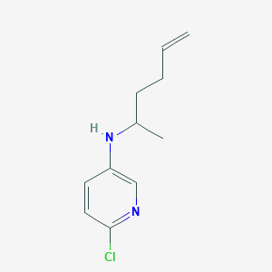 molecular formula C11H15ClN2 B13267500 6-Chloro-N-(hex-5-en-2-yl)pyridin-3-amine 