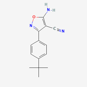 molecular formula C14H15N3O B1326751 5-Amino-3-(4-tert-butylphenyl)isoxazole-4-carbonitrile CAS No. 1017668-90-4