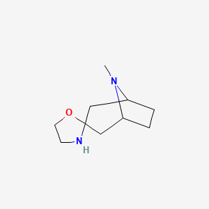 molecular formula C10H18N2O B13267512 8-Methyl-8-azaspiro[bicyclo[3.2.1]octane-3,2'-[1,3]oxazolidine] 