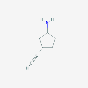 molecular formula C7H11N B13267539 3-Ethynylcyclopentan-1-amine 