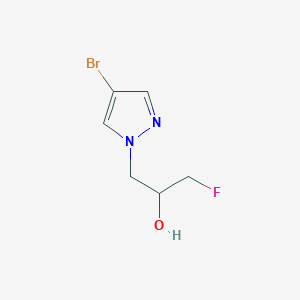 molecular formula C6H8BrFN2O B13267560 1-(4-Bromo-1H-pyrazol-1-yl)-3-fluoropropan-2-ol 