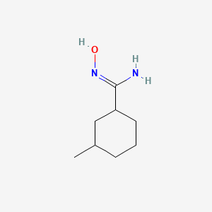 molecular formula C8H16N2O B13267562 N'-hydroxy-3-methylcyclohexane-1-carboximidamide 