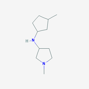 molecular formula C11H22N2 B13267596 1-methyl-N-(3-methylcyclopentyl)pyrrolidin-3-amine 