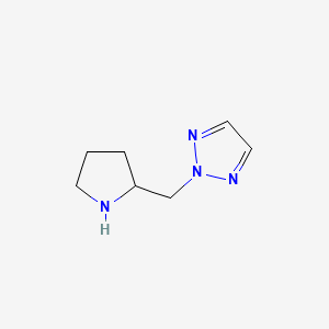 molecular formula C7H12N4 B13267602 2-[(Pyrrolidin-2-yl)methyl]-2H-1,2,3-triazole 