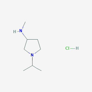 molecular formula C8H19ClN2 B13267635 N-Methyl-1-(propan-2-yl)pyrrolidin-3-amine hydrochloride 