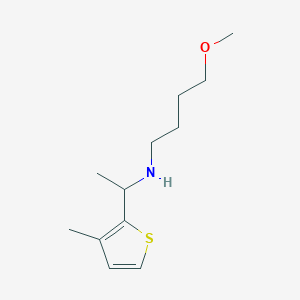 molecular formula C12H21NOS B13267640 (4-Methoxybutyl)[1-(3-methylthiophen-2-yl)ethyl]amine 