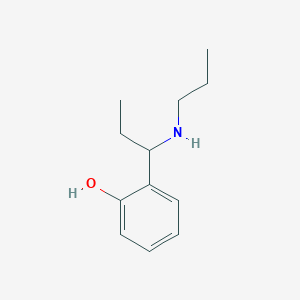 molecular formula C12H19NO B13267693 2-[1-(Propylamino)propyl]phenol 