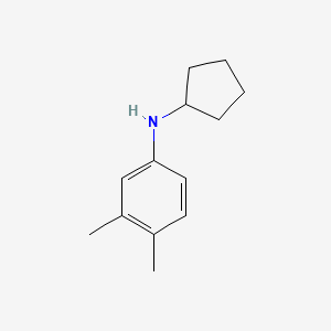 molecular formula C13H19N B13267703 N-cyclopentyl-3,4-dimethylaniline 