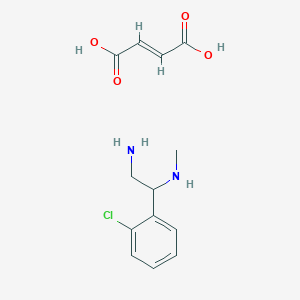molecular formula C13H17ClN2O4 B13267718 [2-Amino-1-(2-chlorophenyl)ethyl](methyl)amine, but-2-enedioic acid 