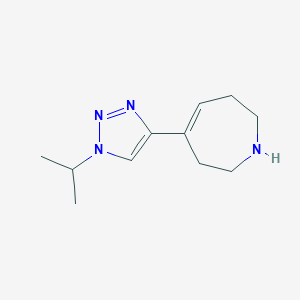 molecular formula C11H18N4 B13267724 4-[1-(Propan-2-yl)-1H-1,2,3-triazol-4-yl]-2,3,6,7-tetrahydro-1H-azepine 
