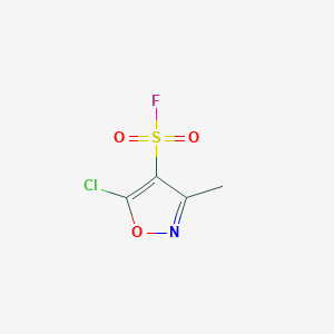 molecular formula C4H3ClFNO3S B13267733 5-Chloro-3-methyl-1,2-oxazole-4-sulfonyl fluoride 