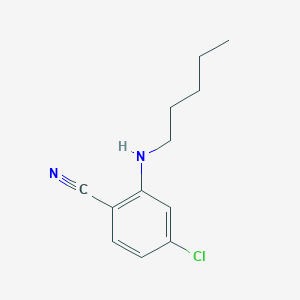 molecular formula C12H15ClN2 B13267735 4-Chloro-2-(pentylamino)benzonitrile 