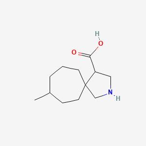 molecular formula C12H21NO2 B13267743 8-Methyl-2-azaspiro[4.6]undecane-4-carboxylic acid 