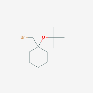 molecular formula C11H21BrO B13267766 1-(Bromomethyl)-1-(tert-butoxy)cyclohexane 