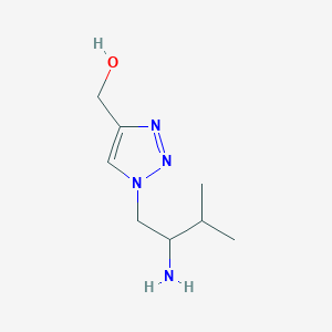 molecular formula C8H16N4O B13267783 [1-(2-Amino-3-methylbutyl)-1H-1,2,3-triazol-4-yl]methanol 
